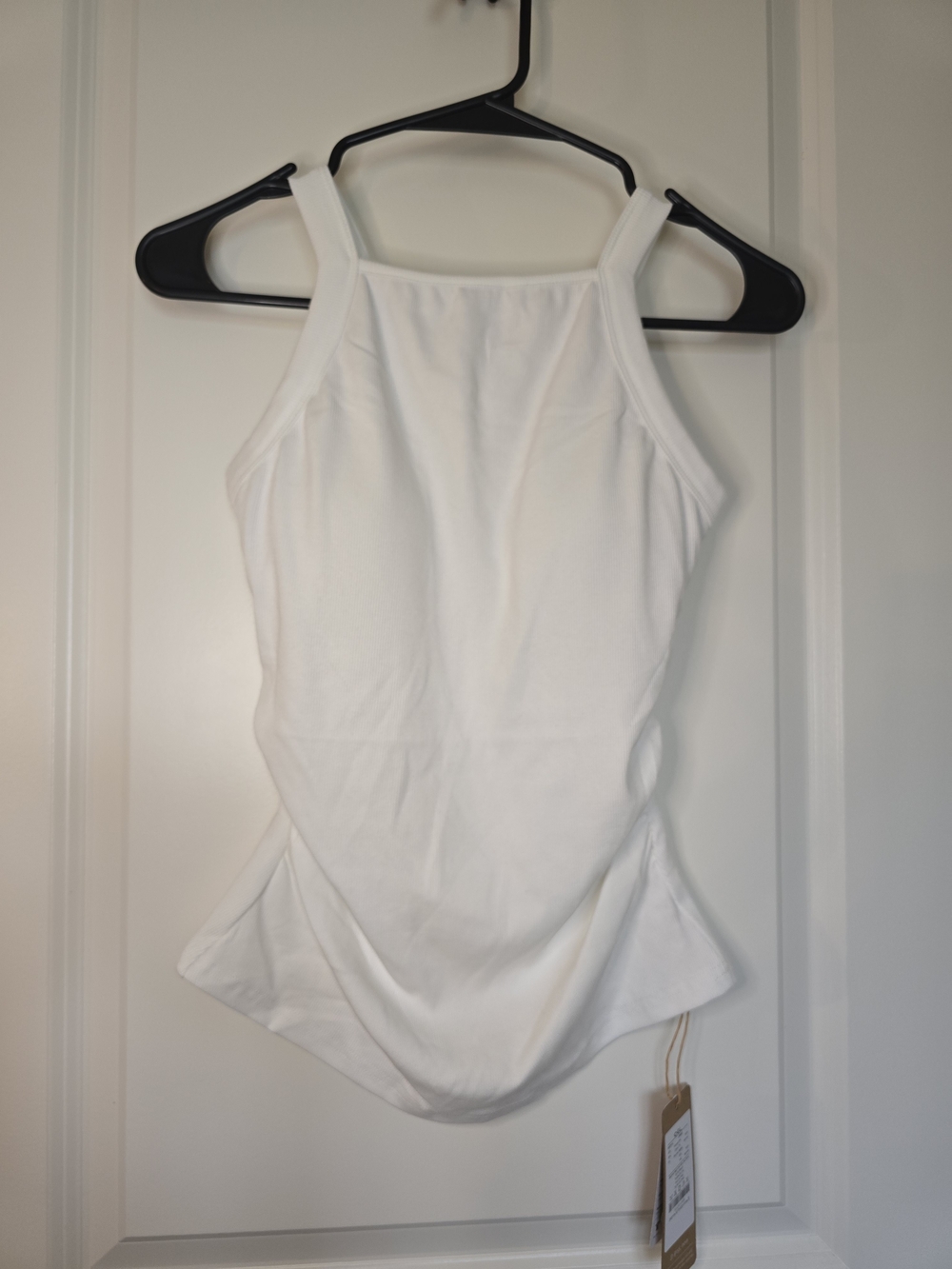 OGL Plantive Chic Square Neck Ruched Rib Bra Tank - Picture 4 of 7